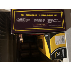 60' Aluminum Sleeper/Diner Set Union Pacific Painted 3-Rail